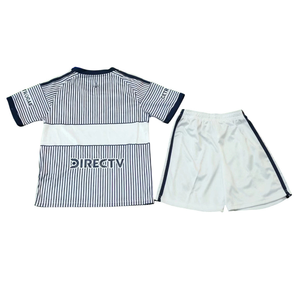 Boca Juniors 26/27 Navy/White Vertical Stripes Away Kids Jersey Set