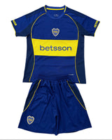 Boca Juniors 26/27 Royal Blue/Yellow Trim Commemorative Kids Jersey Set