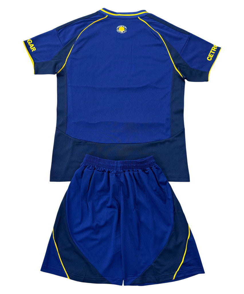 Boca Juniors 26/27 Royal Blue/Yellow Trim Commemorative Kids Jersey Set