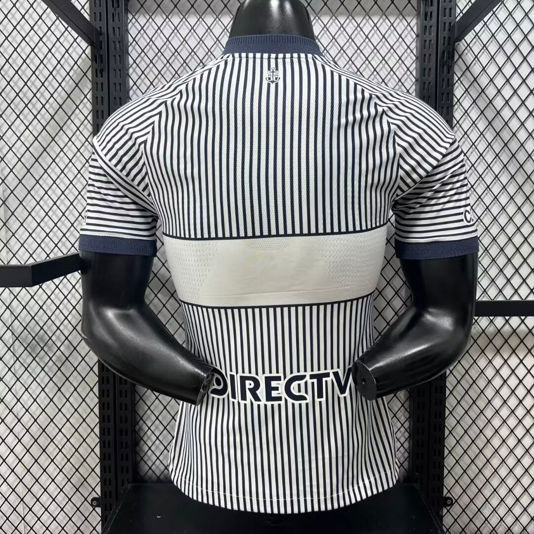 Boca Juniors 26/27 White/Navy Vertical Stripes Away Player Version Jersey