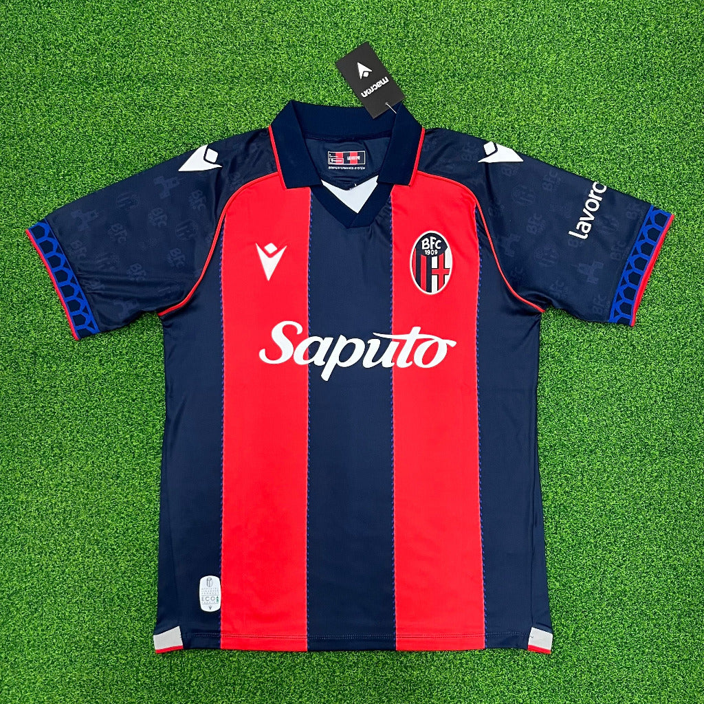 Bologna 26/27 Vertical Red/Blue Stripes Home Jersey