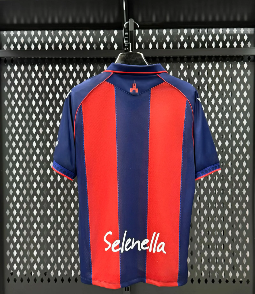 Bologna 26/27 Vertical Red/Blue Stripes Home Jersey