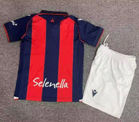 Bologna 26/27 Vertical Red/Blue Stripes Home Kids Jersey Set