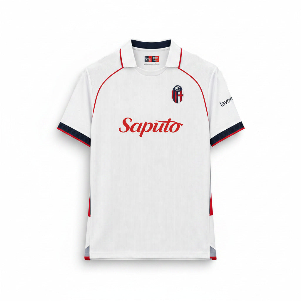 Bologna 26/27 White/Red Trim Away Jersey