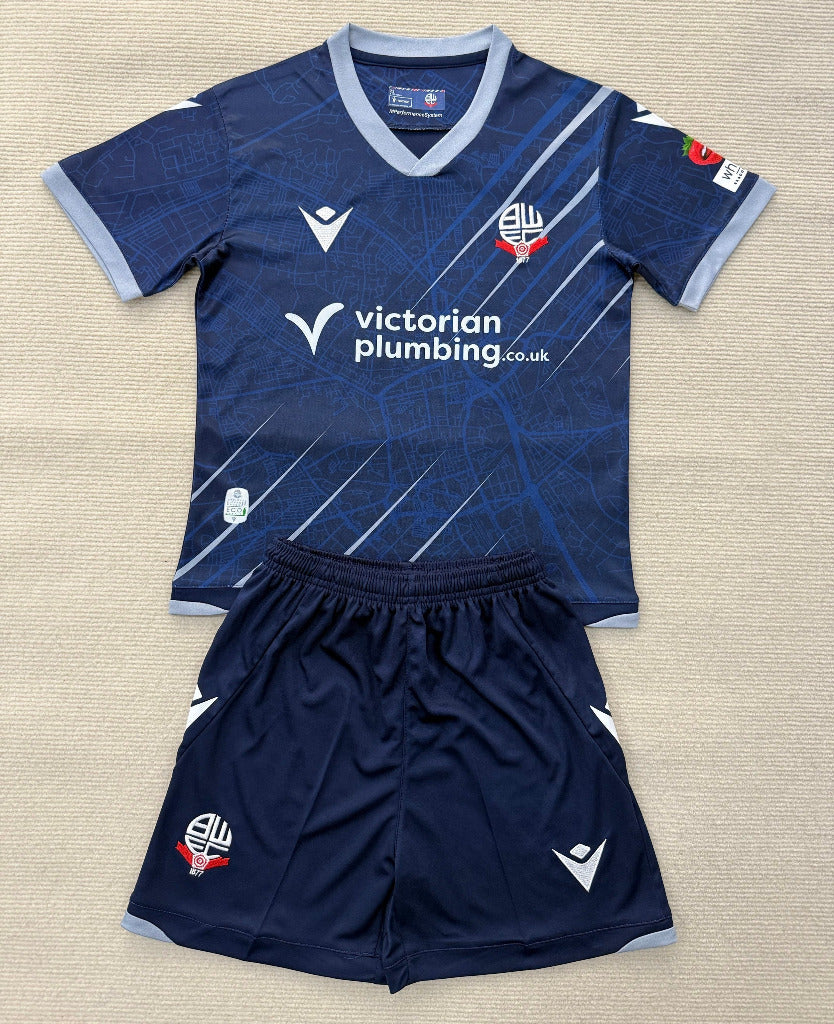 Bolton 25/26 Navy Blue Away Kids Jersey Set