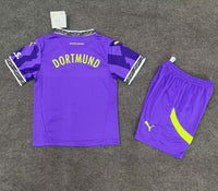 Borussia Dortmund 25/26 Goalkeeper Kids Purple Jersey Set
