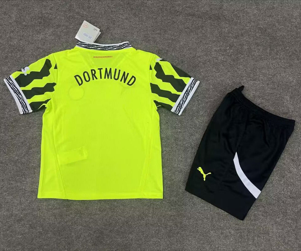 Borussia Dortmund 25/26 Green Special Kids Jersey Set