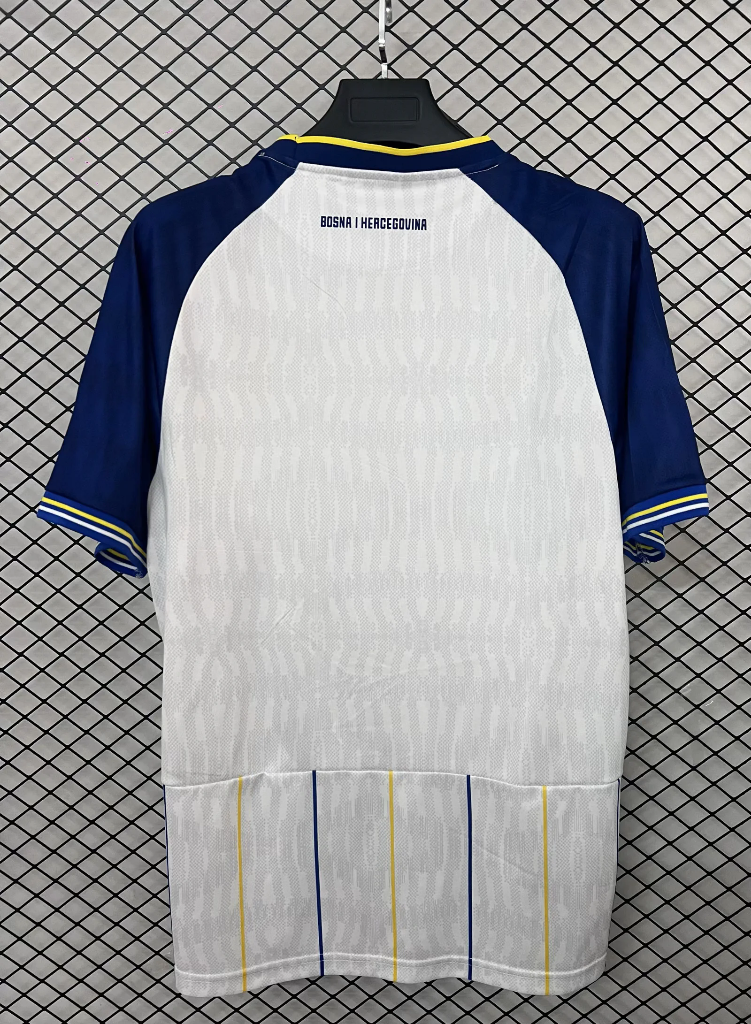 Bosnia and Herzegovina 26/27 World Cup White/Blue/Yellow Trim Away Jersey
