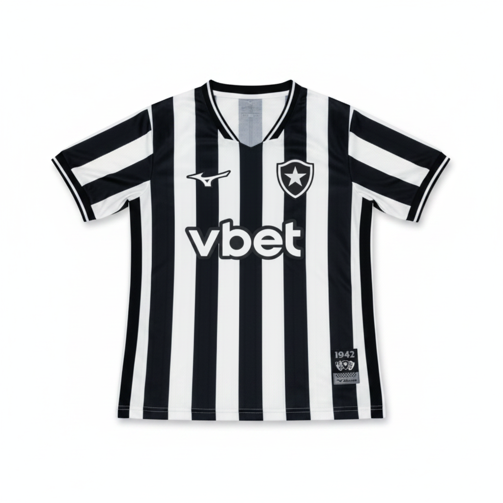 Botafogo 26/27 Black/White Stripes Home Jersey