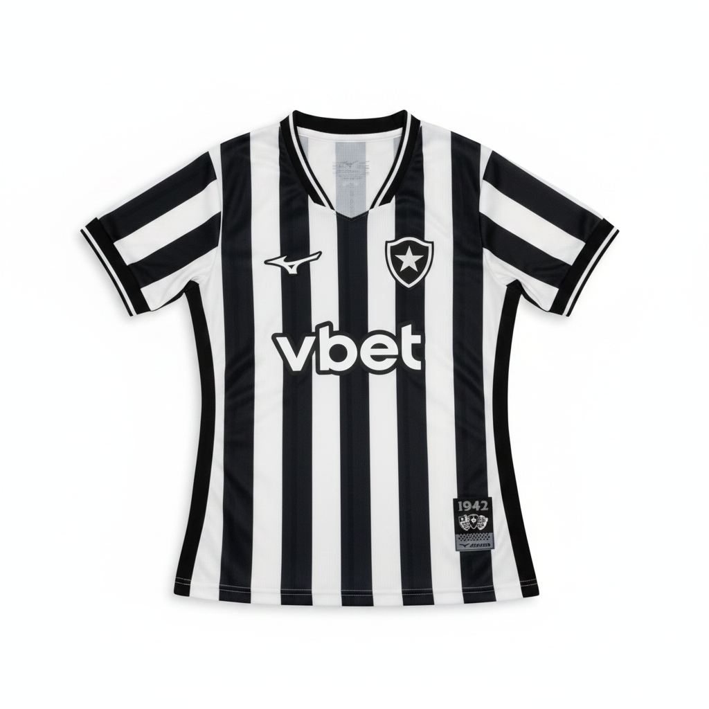 Botafogo 26/27 Black/White Stripes Home Women Jersey