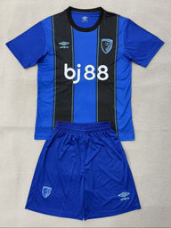Bournemouth 25/26 Blue/Black Away Kids Jersey Set