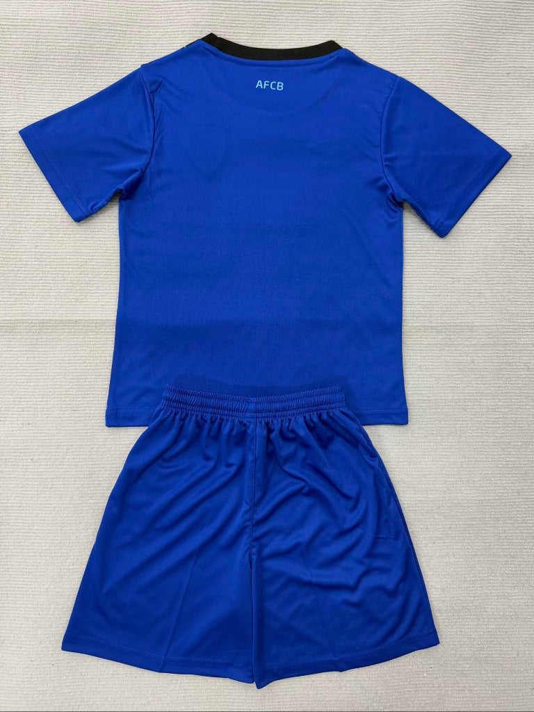 Bournemouth 25/26 Blue/Black Away Kids Jersey Set