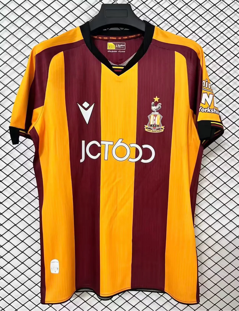 Bradford City 26/27 Macron/Yellow/Black Home Jersey