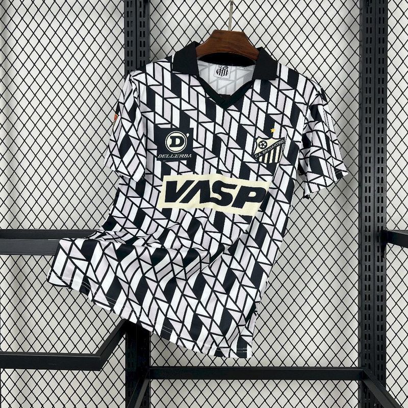 Bragantino 1990/91 Retro Black/White Away Jersey
