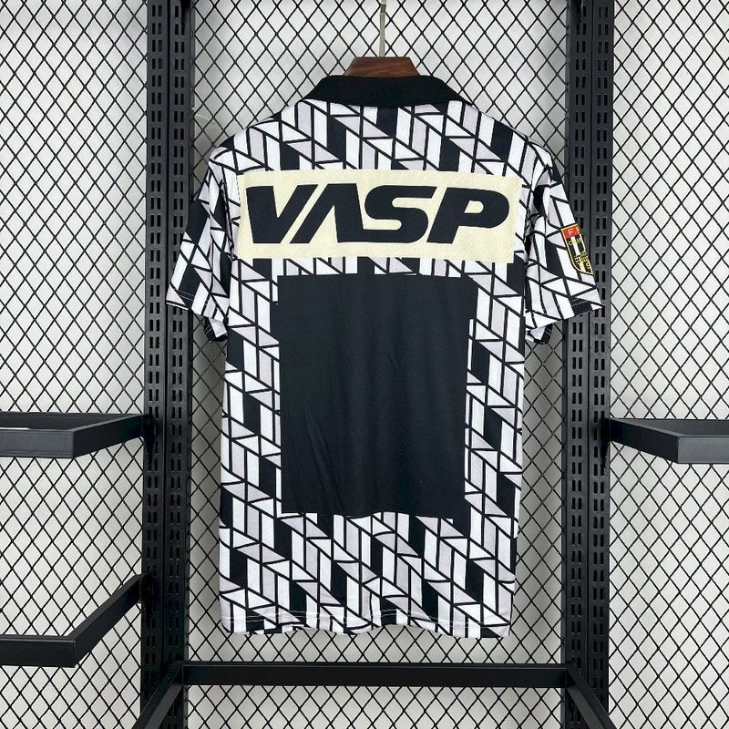 Bragantino 1990/91 Retro Black/White Away Jersey