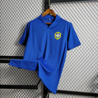 Brazil 1957/62 Vintage Retro Blue Away Jersey