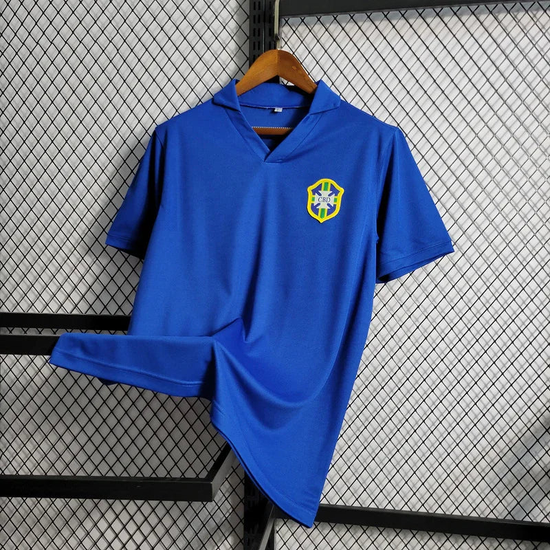 Brazil 1957/62 Vintage Retro Blue Away Jersey