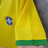 Brazil 1957 Vintage Retro Yellow Home Jersey