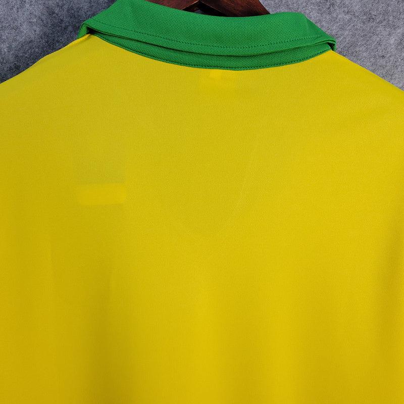Brazil 1957 Vintage Retro Yellow Home Jersey