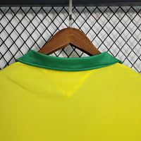 Brazil 1958 Vintage Retro Yellow Home Jersey