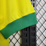 Brazil 1958 Vintage Retro Yellow Home Jersey