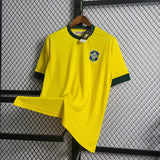 Brazil 1970 Vintage Retro Yellow Home Jersey