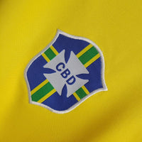 Brazil 1970 Vintage Retro Yellow Home Jersey