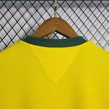 Brazil 1970 Vintage Retro Yellow Home Jersey