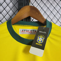 Brazil 1970 Vintage Retro Yellow Home Jersey