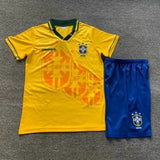 Brazil 1994 Vintage Retro Home Kids Jersey Set