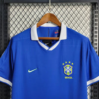 Brazil 1997 Vintage Retro Blue Away Jersey