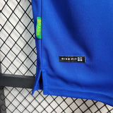 Brazil 1997 Vintage Retro Blue Away Jersey