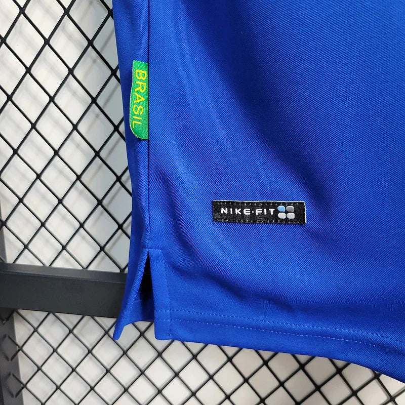 Brazil 1997 Vintage Retro Blue Away Jersey