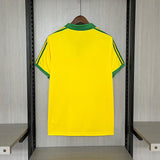 Brazil 1997 Vintage Retro Yellow Home Jersey