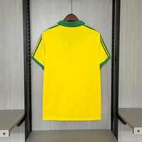 Brazil 1997 Vintage Retro Yellow Home Jersey