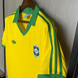 Brazil 1997 Vintage Retro Yellow Home Jersey
