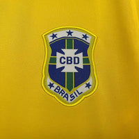 Brazil 1997 Vintage Retro Yellow Home Jersey