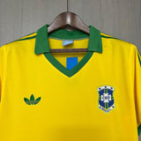 Brazil 1997 Vintage Retro Yellow Home Jersey