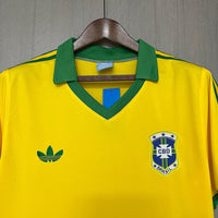 Brazil 1997 Vintage Retro Yellow Home Jersey