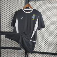 Brazil 2002 Vintage Retro Black Goalkeeper Jersey