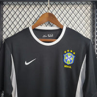 Brazil 2002 Vintage Retro Black Goalkeeper Jersey