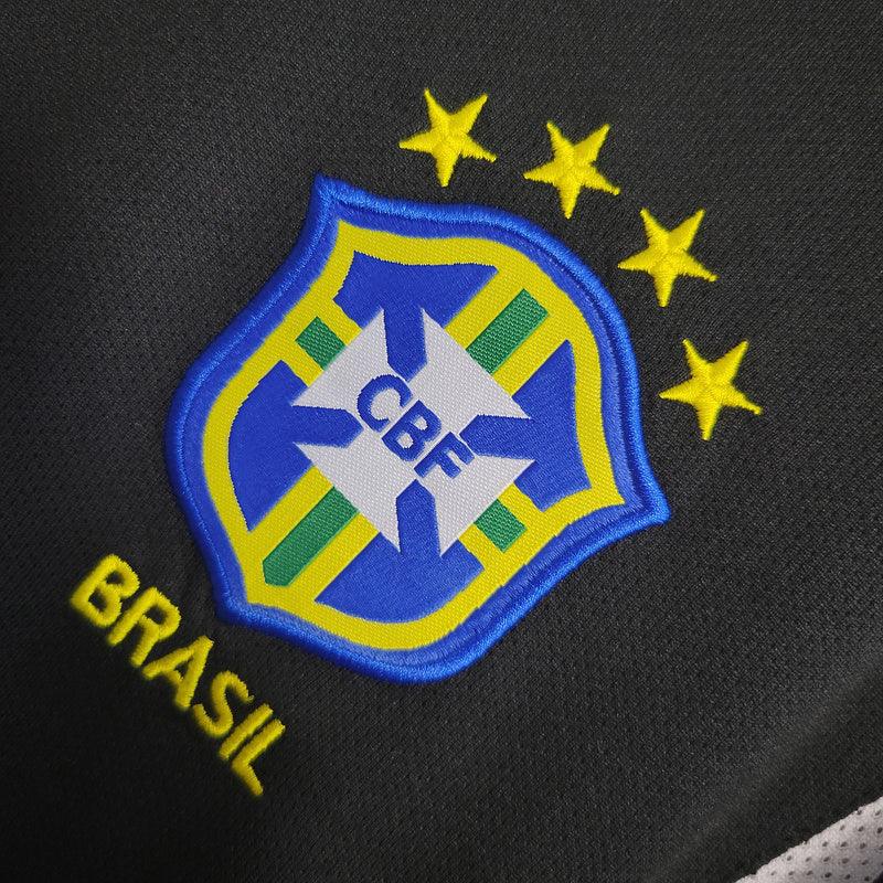 Brazil 2002 Vintage Retro Black Goalkeeper Jersey