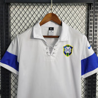 Brazil 2004 Vintage Retro White Away Jersey