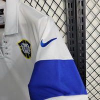 Brazil 2004 Vintage Retro White Away Jersey