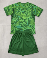 Brazil 2026 Bold Green Goalkeeper Kids Jersey Set