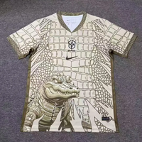 Brazil 2026 Cream/Metallic Gold Crocodile Graphic Special Version Jersey