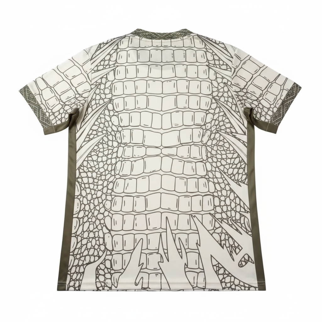 Brazil 2026 Cream/Metallic Gold Crocodile Graphic Special Version Jersey