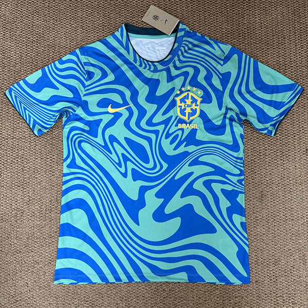 Brazil 2026 Green/Blue Camo Pre-Match Jersey