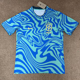 Brazil 2026 Green/Blue Camo Pre-Match Jersey