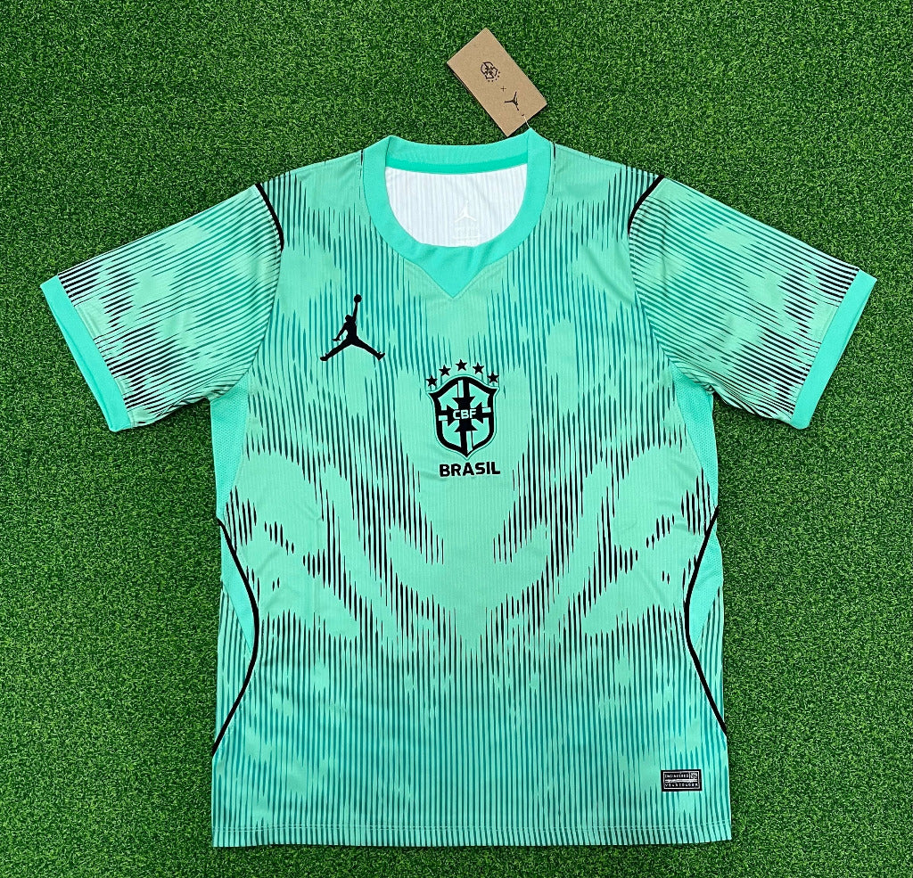 Brazil 2026 Light Menta Green/Black Goalkeeper Jersey